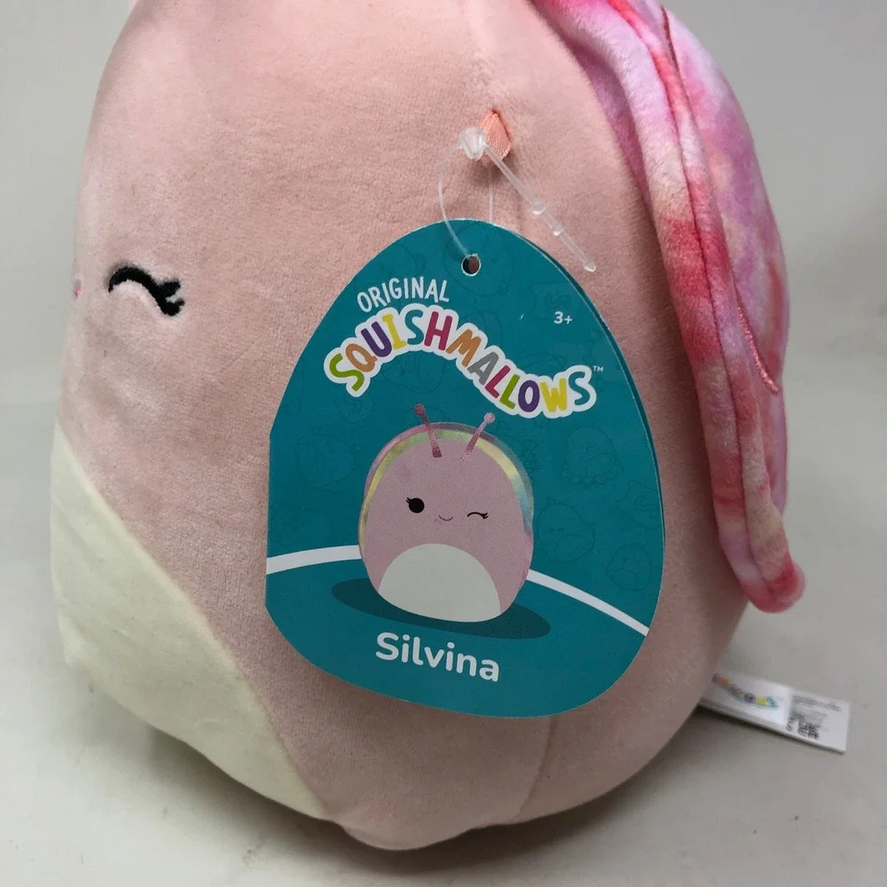 Squishmallows Silvina Michiel Swerl Snail Plush Bundle Pink Blue Purple Tie‎ Dye